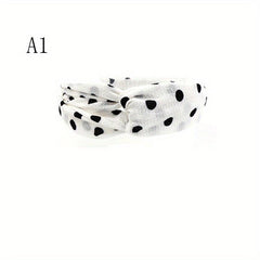Boho Style Cross Knotted Headband Flower Prints