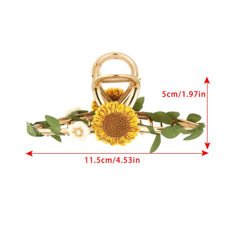 Boho Sunflower Hair Claw Clips for Women Girls
