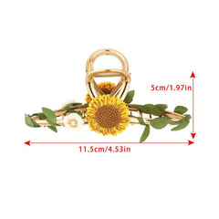 Boho Sunflower Hair Claw Clips for Women Girls