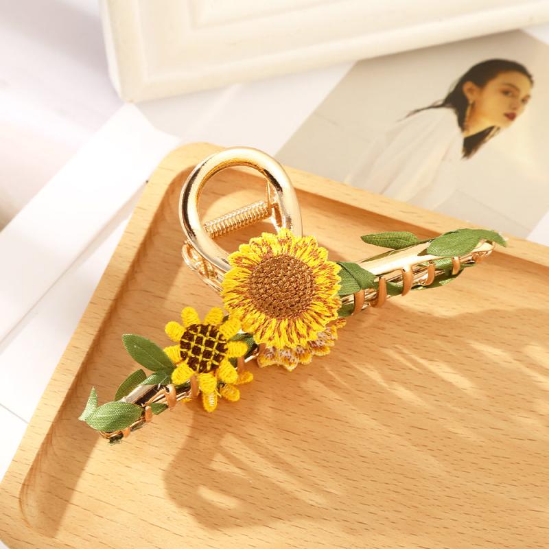 Boho Sunflower Hair Claw Clips for Women Girls