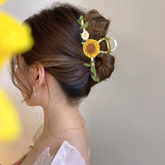 Boho Sunflower Hair Claw Clips for Women Girls