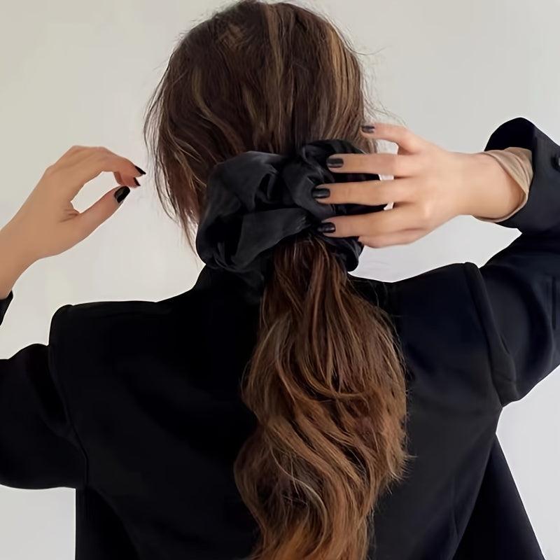 Soft Satin Hair Scrunchies Ponytails Holder Elastic Hair Bands Hair Accessories