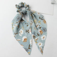 Floral Bowknot Hair Scarf Scrunchies Hair Bands - Hair Elastic