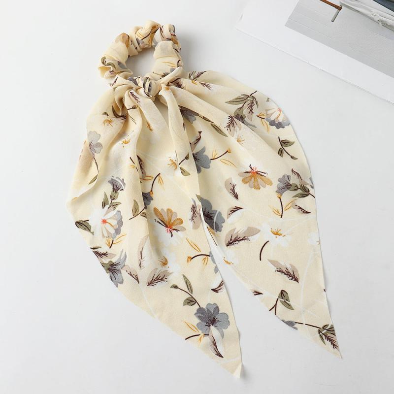 Floral Bowknot Hair Scarf Scrunchies Hair Bands - Hair Elastic