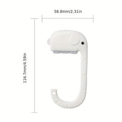 3pcs Elephant Shaped Desk Purse Hooks for Handbags Backpacks