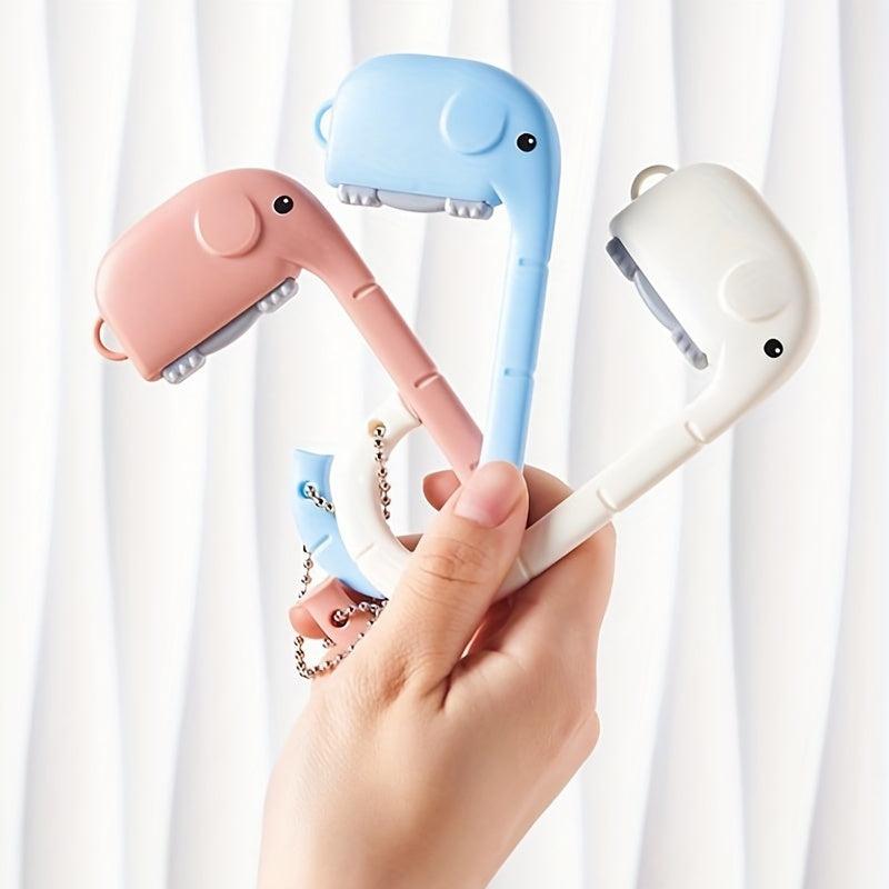 3pcs Elephant Shaped Desk Purse Hooks for Handbags Backpacks