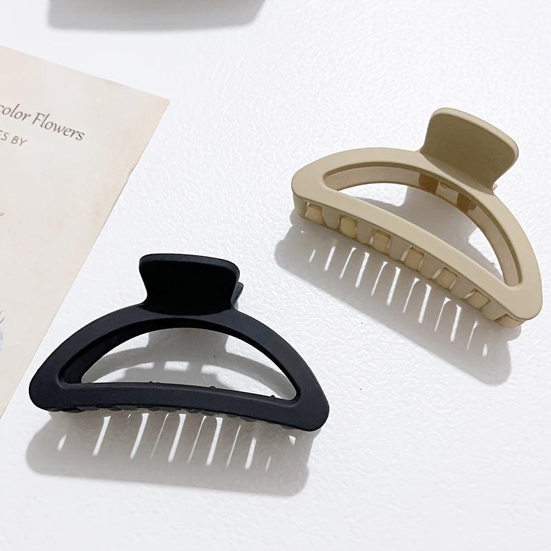 4pcs Neutral Claw Hair Clips Matte Hair Claw Clips For Thin Hair
