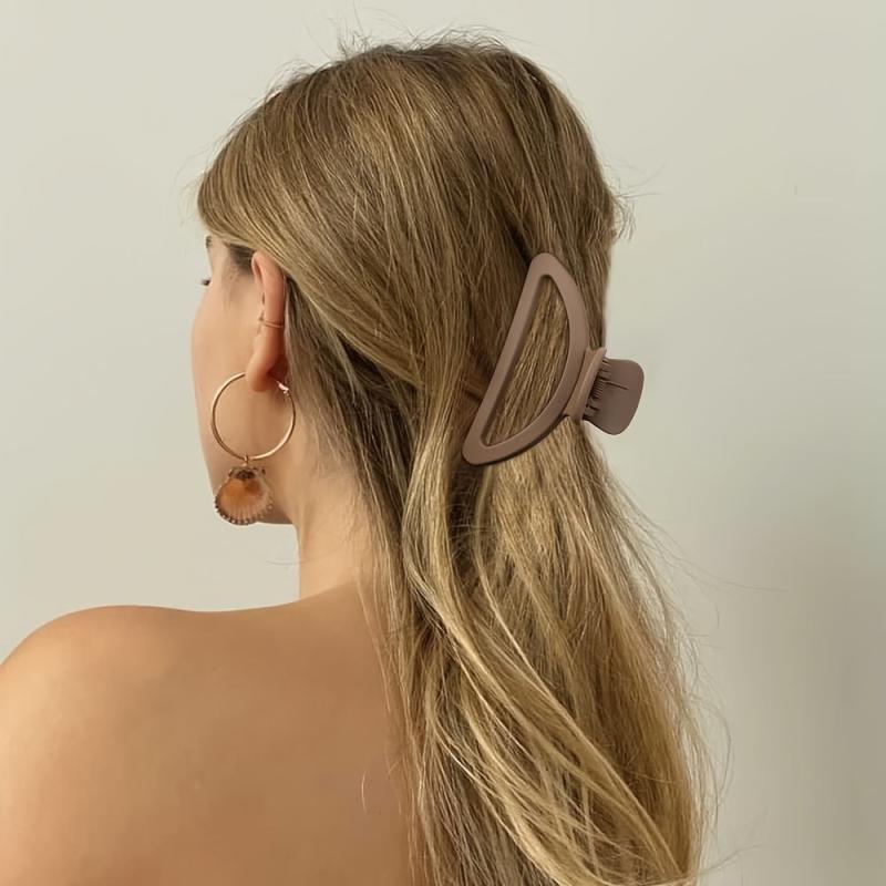 4pcs Neutral Claw Hair Clips Matte Hair Claw Clips For Thin Hair