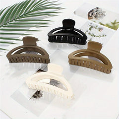 4pcs Neutral Claw Hair Clips Matte Hair Claw Clips For Thin Hair