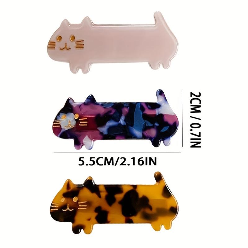 Cat Pattern Hair Clip French Barrette Hair Accessory