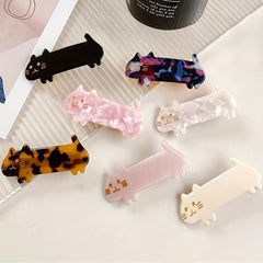 Cat Pattern Hair Clip French Barrette Hair Accessory