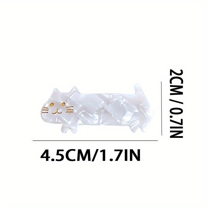 Cat Pattern Hair Clip French Barrette Hair Accessory