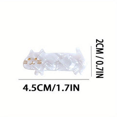 Cat Pattern Hair Clip French Barrette Hair Accessory