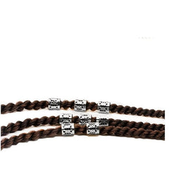 50pcs Aluminum Hollow Out Dreadlocks Rings Beads Hair Ring Decoration Silvery