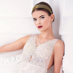 Elastic Rhinestone Headband for Women Bridal Jewelry
