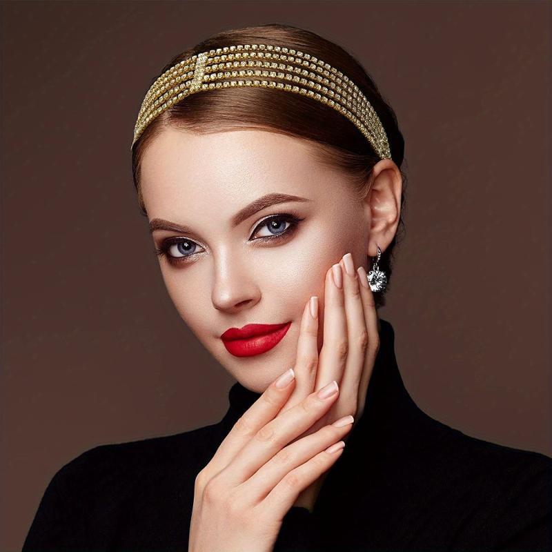 Elastic Rhinestone Headband for Women Bridal Jewelry