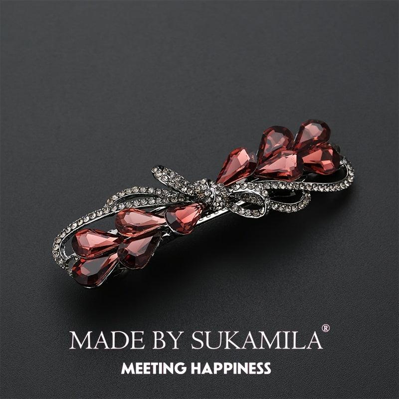 Colorful Crystal Hair Clip Retro Barrette Hairpin Hair Accessories