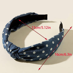 3pcs Denim Striped Dot Headband Women's Hair Accessories