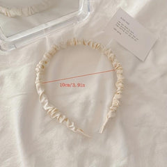 4 Sweet Silk Satin Pleated Headband Hair Hoop Hair Accessories