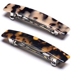 2pcs Tortoiseshell Hair Clip French Barrette Acetate Headwear
