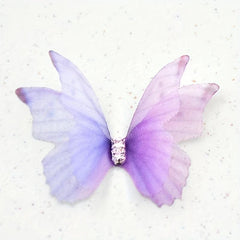 12pcs Glitter Butterfly Hair Clips Colorful Barrette