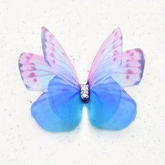 12pcs Glitter Butterfly Hair Clips Colorful Barrette