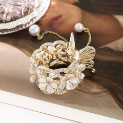 Vintage Rose Hairpin Hair Claw for Women Hair Clip Bridal Headwear