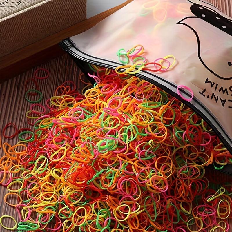 2000 PCS Small Elastic Hair Tie No Damage To Hair