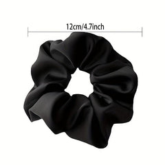 6 PCS Black Satin Hair Rope Headdress Hair Accessories for Women Girls
