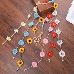 Boho Corolla Tassel Headband Colorful Chrysanthemum Hair Band