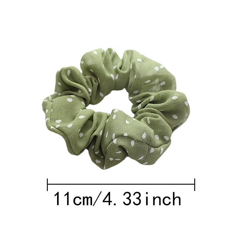 Polka Dot Chiffon Scrunchies Hair Rope Elastic Ponytail Holder