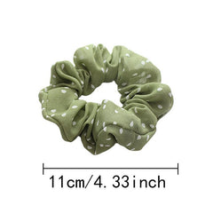 Polka Dot Chiffon Scrunchies Hair Rope Elastic Ponytail Holder
