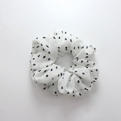 Polka Dot Chiffon Scrunchies Hair Rope Elastic Ponytail Holder