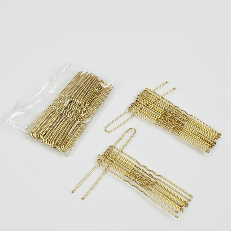 50pcs Brown U Shaped Hair Pins Metal Hair Accessory
