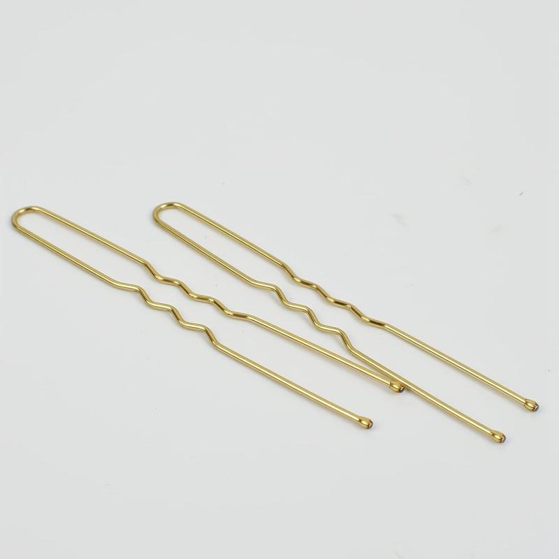 50pcs Brown U Shaped Hair Pins Metal Hair Accessory