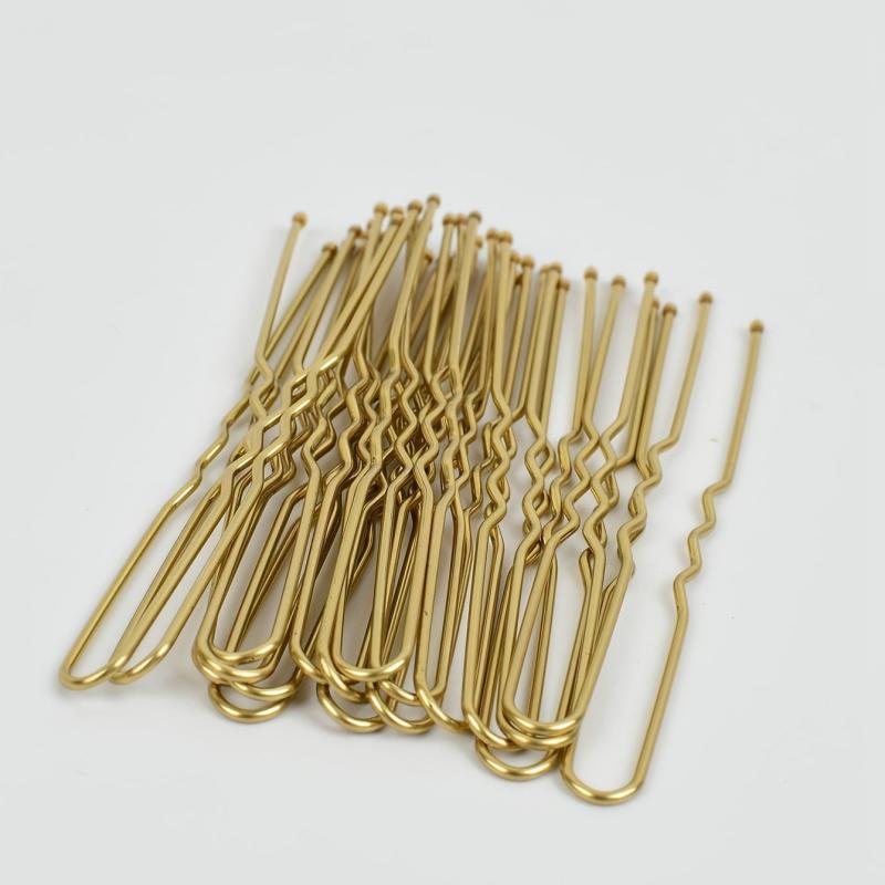 50pcs Brown U Shaped Hair Pins Metal Hair Accessory