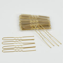 50pcs Brown U Shaped Hair Pins Metal Hair Accessory