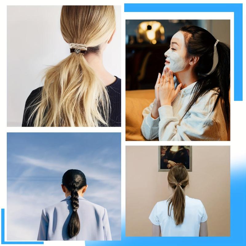 Boho Flower Hair Tie Bracelet Elastic Ponytail Holder