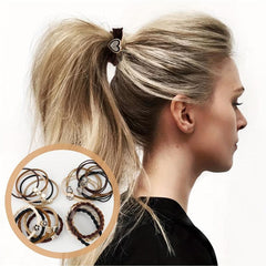 Boho Flower Hair Tie Bracelet Elastic Ponytail Holder
