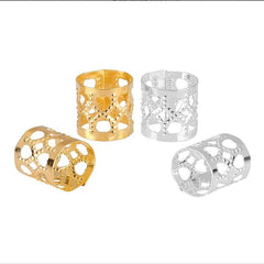 50pcs Dreadlocks Beads Hair Braid Rings Clips Metal Cuffs Jewelry
