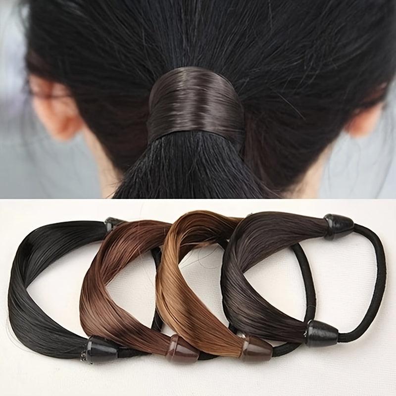 Faux Wig Hair Elastic Rope Hair Bands Hair Ties Hair Elastics