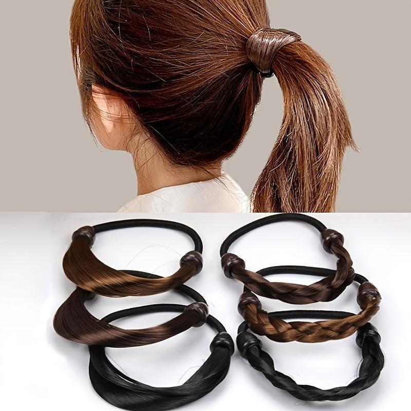 Faux Wig Hair Elastic Rope Hair Bands Hair Ties Hair Elastics
