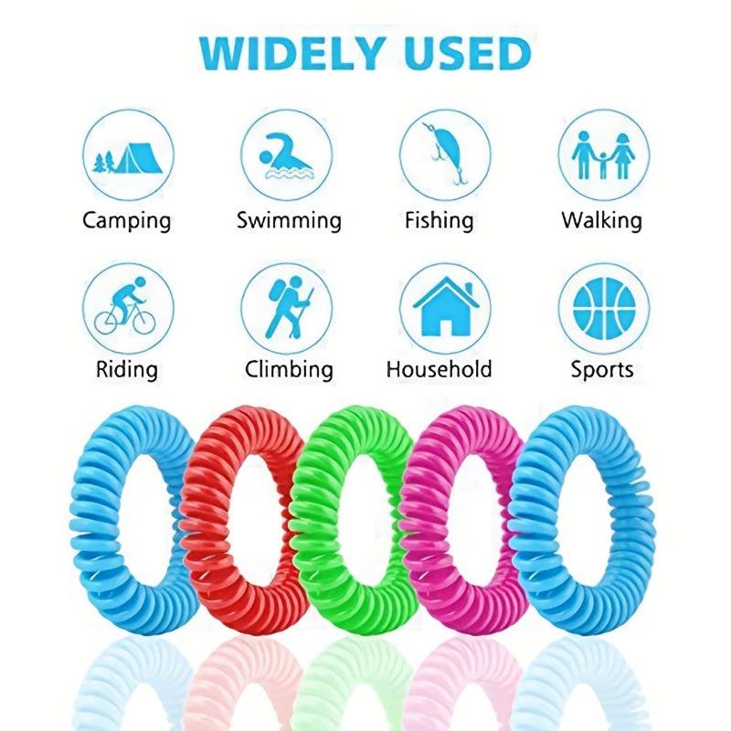 10pcs Mosquito Repellent Bracelets Insect Bug Waterproof Bands for Kids Adults
