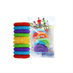 10pcs Mosquito Repellent Bracelets Insect Bug Waterproof Bands for Kids Adults
