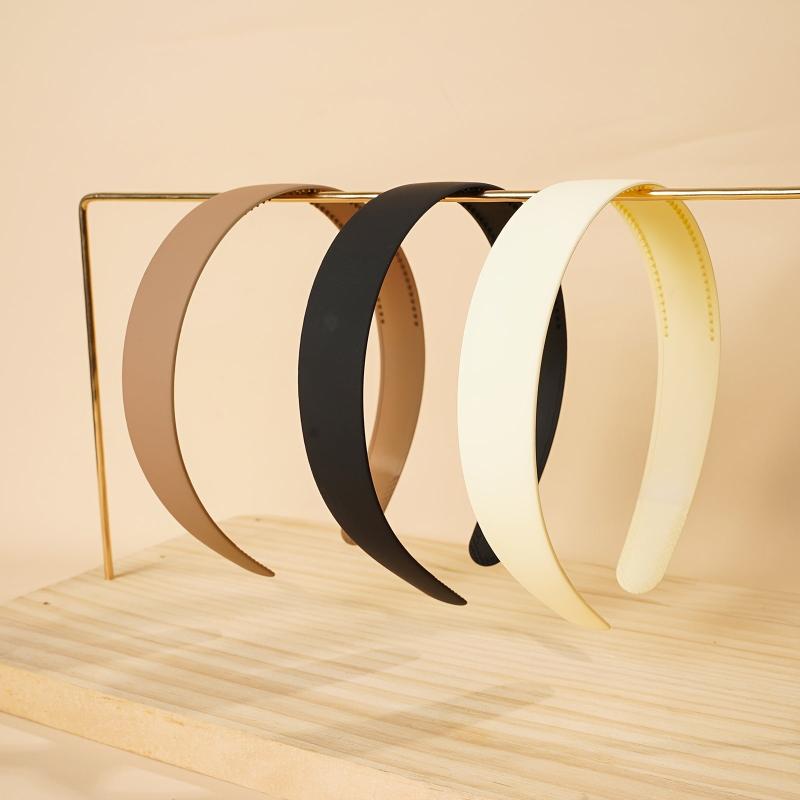 3pcs Non Slip Wide Headband Solid Hair Hoop Knot