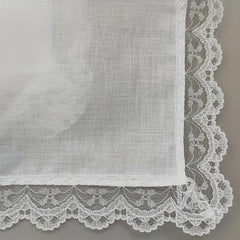 6pcs Lace Trim Handkerchiefs Women's DIY Decoration