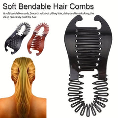 Frosted Hair Clip Banana Clip Side Hair Comb Styling Tool