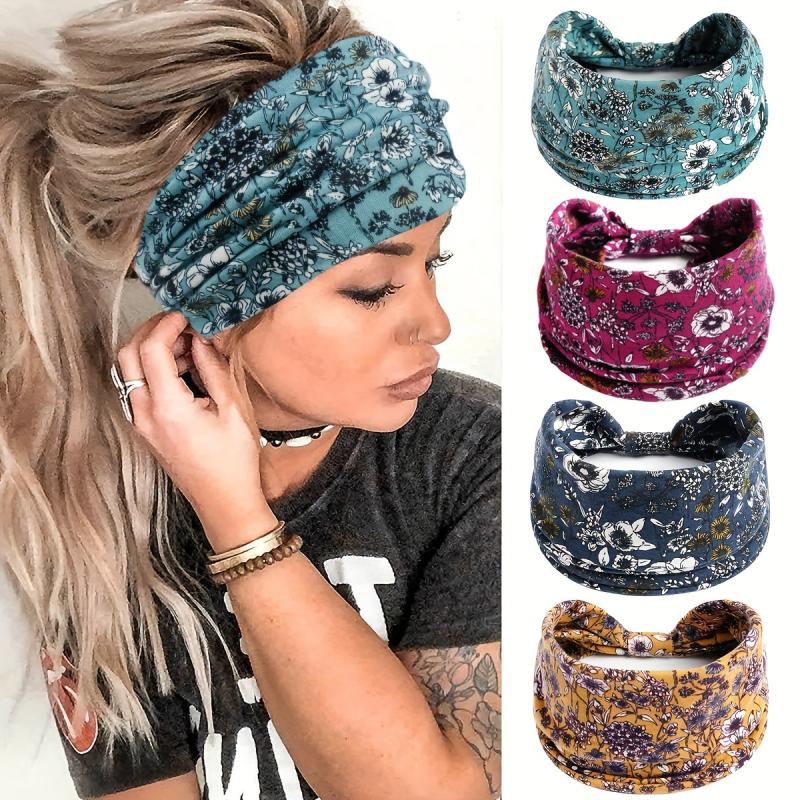 Boho Style Wide Knot Headband Sports Yoga Sweatband Hair Accessory
