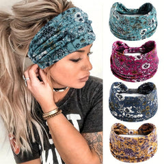 Boho Style Wide Knot Headband Sports Yoga Sweatband Hair Accessory