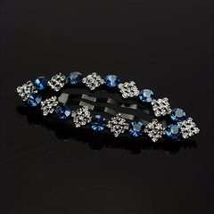 Rhinestone Snap Clip Metal Hairpin for Side Hair Bang Braids